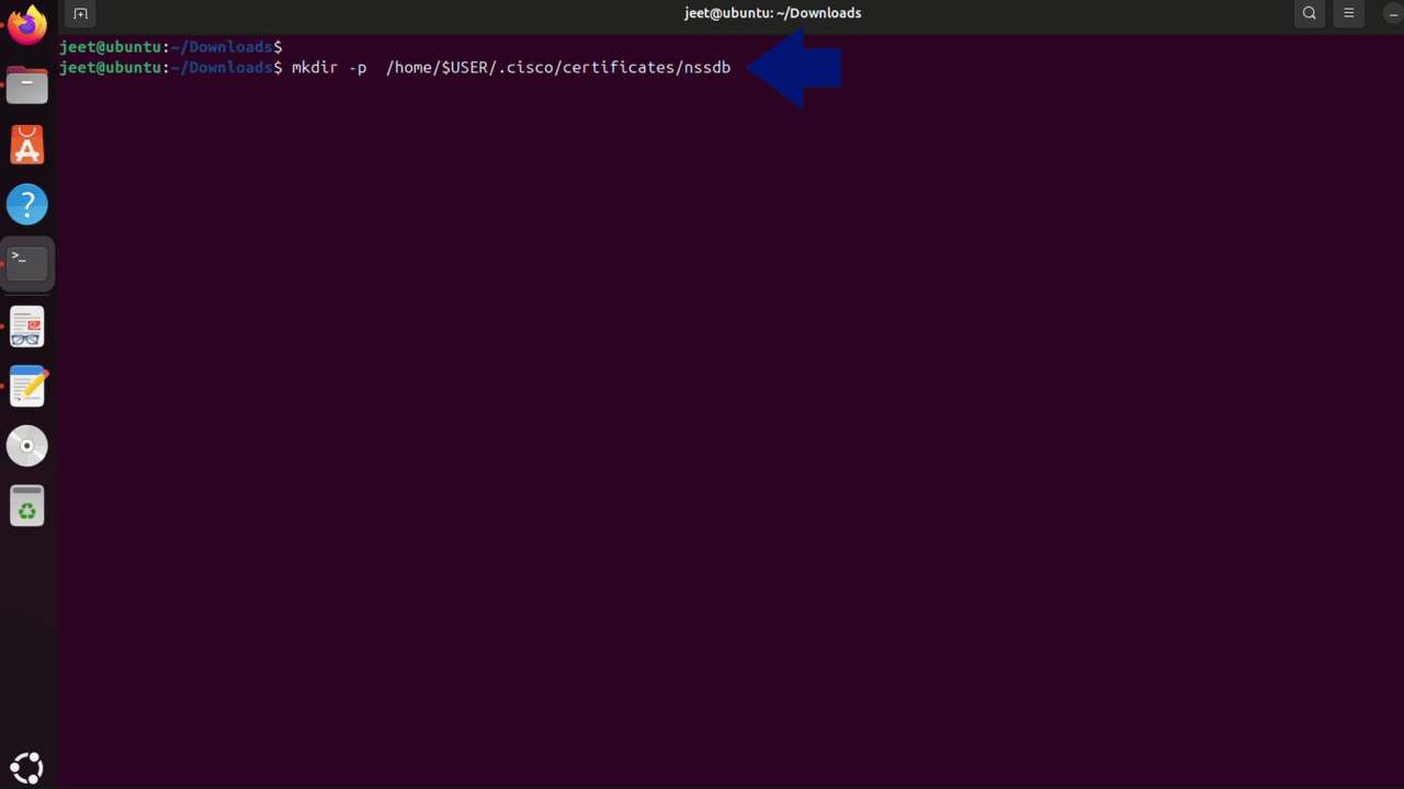 Create Directory Screenshot